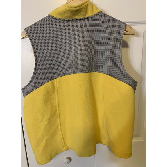 Marsh Landing Women's Sz M Fleece Full-Zip Vest Yellow/Gray - Picture 7 of 7